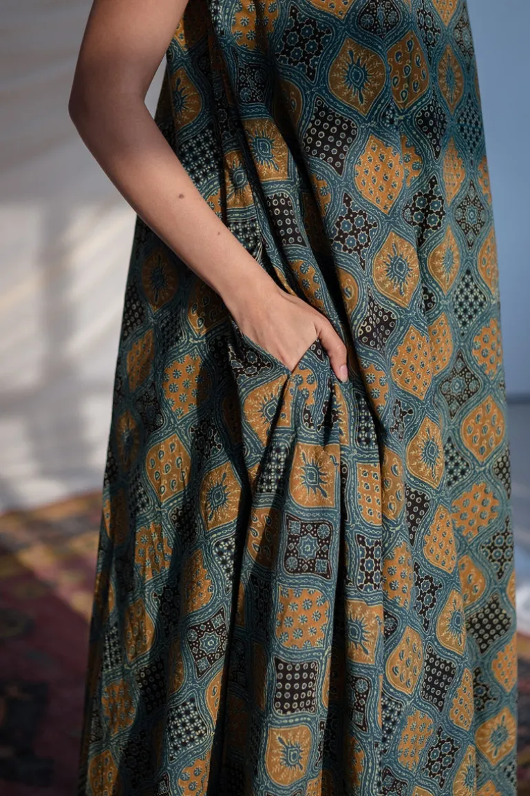 Pavitra Ajrakh Cotton Dress