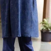 Prita Dark Indigo Solid Chanderi Silk Narrow Pant