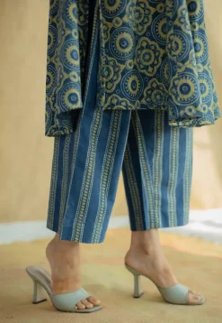 Raahi Indigo Ajrakh Cotton A Line Kurta