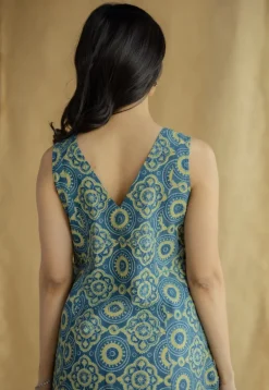 Raahi Indigo Ajrakh Cotton A Line Kurta