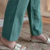 Rahea Slub Cotton Straight Pant