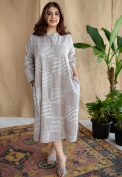 Rajvi Batik Cotton Satin Dress