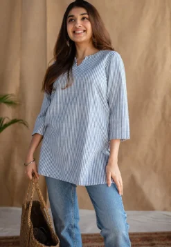 Reema Handwoven Cotton Hand Embroidered Top