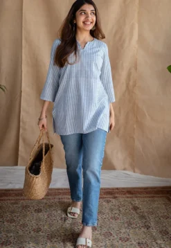 Reema Handwoven Cotton Hand Embroidered Top