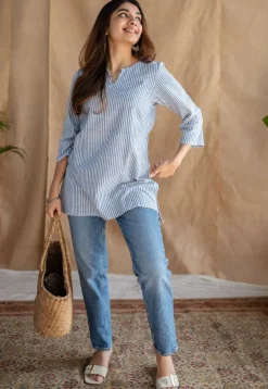 Reema Handwoven Cotton Hand Embroidered Top
