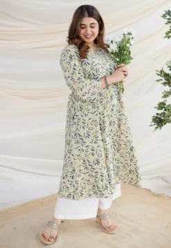 Reeva Kalamkari Cotton Kali Kurta