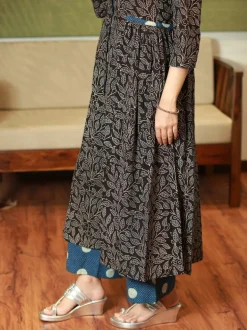 Rehaa Indigo Ajrakh Cotton Bottom