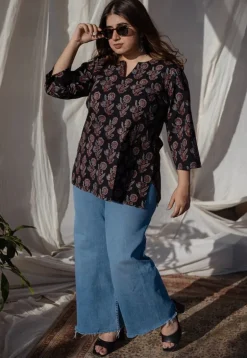 Rubina Ajrakh Cotton Short Top