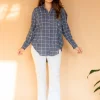 Ruhi Grey Dabu Slub Cotton Shirt