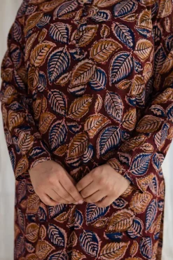 Saanvi Kalamkari Brown Cotton Kurta