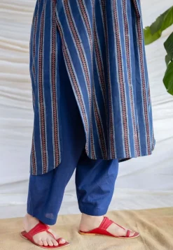 Salma Indigo Ajrakh Cotton Straight Kurta