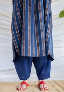Salma Indigo Ajrakh Cotton Straight Kurta