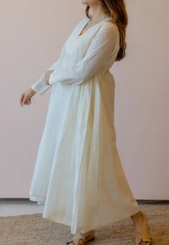 Sana Off White Solid Handloom Cotton Anti-Fit Kurta