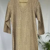 Sanika Beige Fadat Cotton Straight Short Top