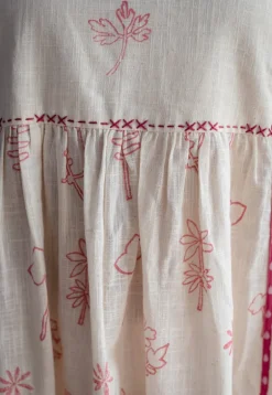 Shaba Dabu Slub Cotton Hand Embroidered Dress