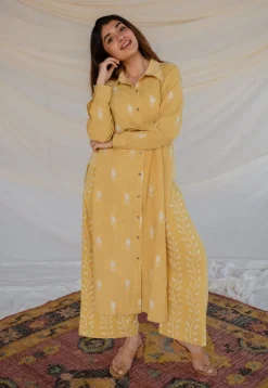 Shaista Slub Cotton Kurta Co-Ord Set