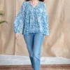 Shilpi Batik Natural Dyed MulMul Cotton Top