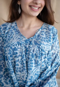 Shilpi Batik Natural Dyed MulMul Cotton Top