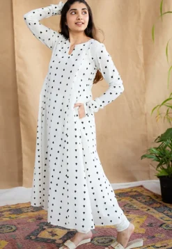 Shinat Block Printed Cotton Kali Kurta