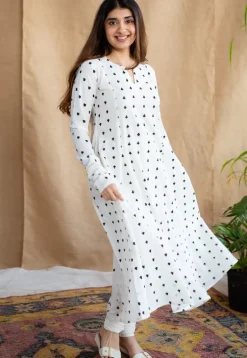 Shinat Block Printed Cotton Kali Kurta
