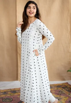 Shinat Block Printed Cotton Kali Kurta