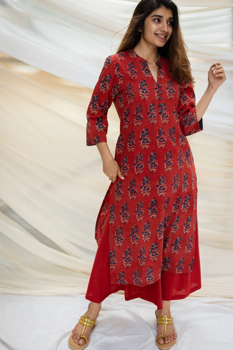Sofia Ajrakh Madder Cotton Kurta