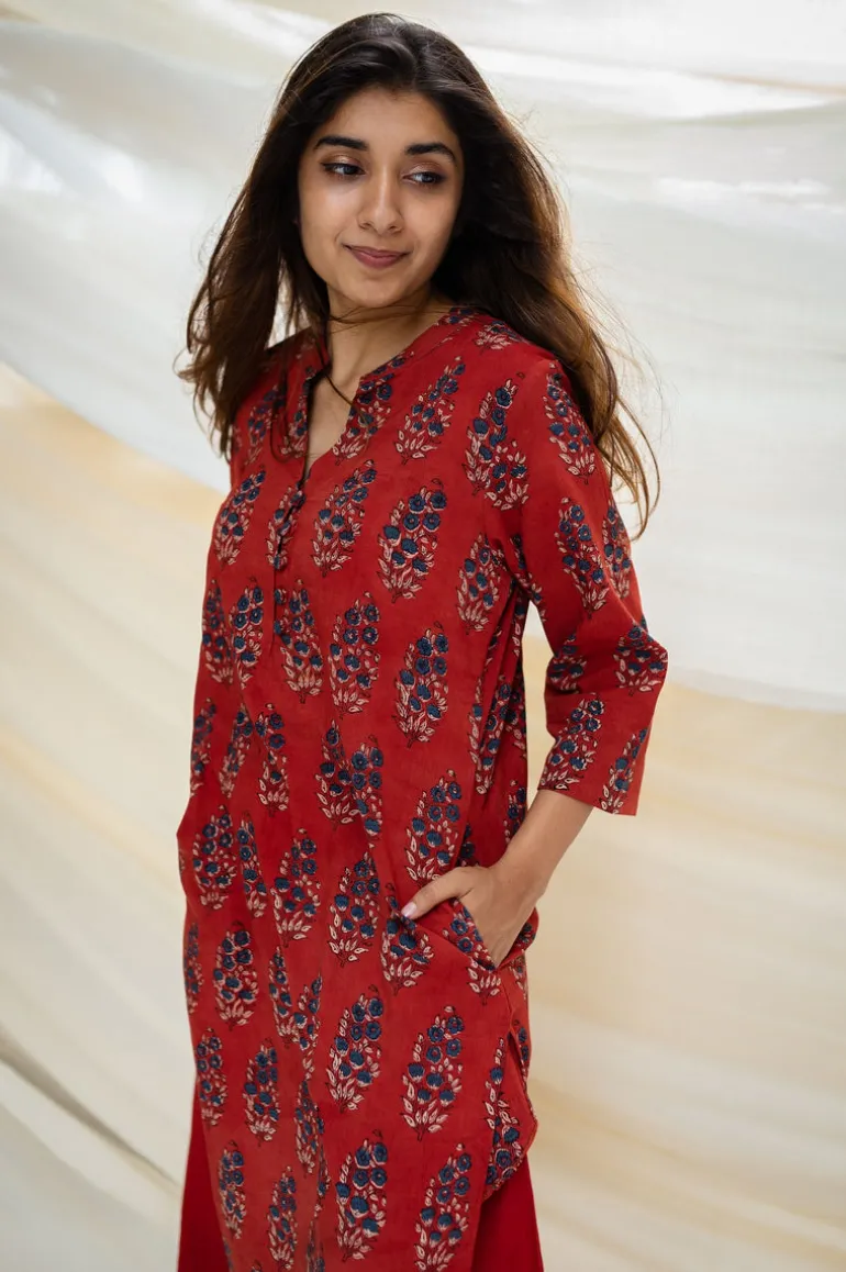 Sofia Ajrakh Madder Cotton Kurta