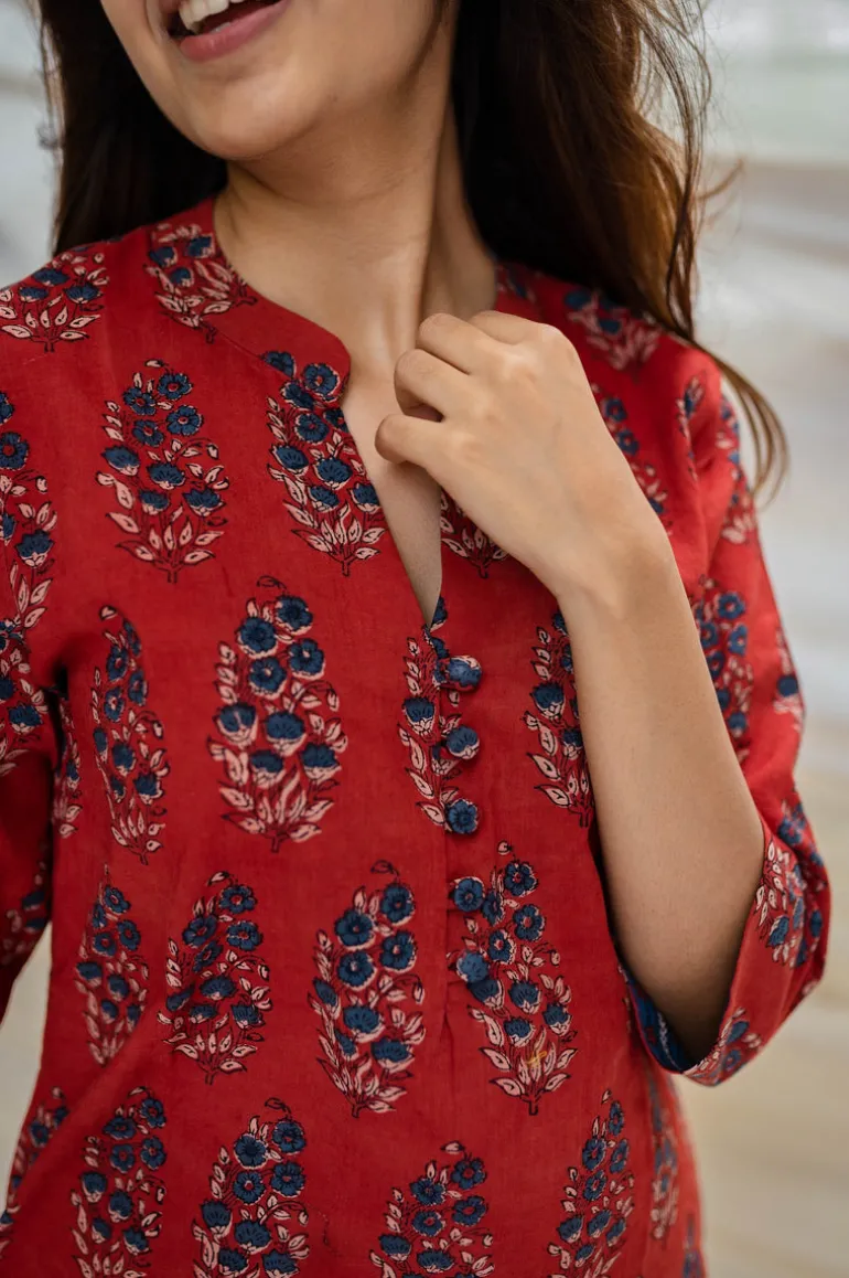 Sofia Ajrakh Madder Cotton Kurta