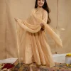 Surina Mulmul Cotton Beige Kurta Set (Set of 3)