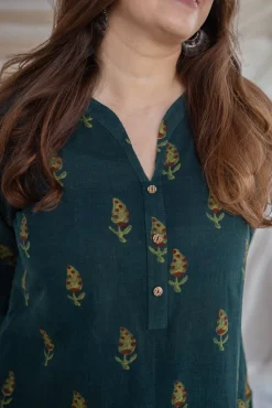 Tanya Slub Cotton Short Kurta