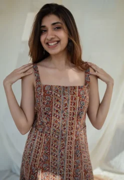 Tapasya Kalamkari Strap Cotton Dress