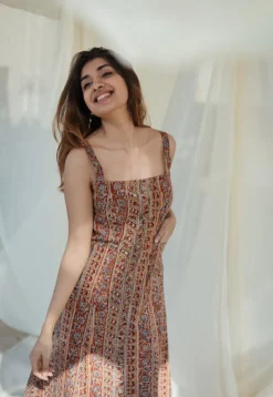 Tapasya Kalamkari Strap Cotton Dress