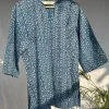 Tapsi Indigo Dabu Cotton A Line Short Top