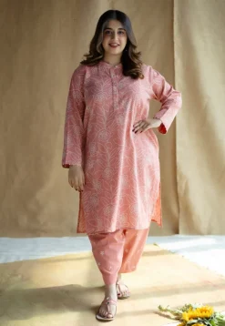Tarin Coral Hand Block Print Slub Cotton Afghan Pant