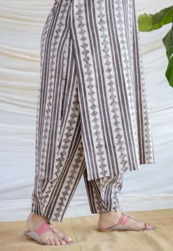 Tarin Grey Batik Cotton Afghan Pant