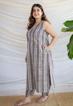 Tarin Grey Batik Cotton Afghan Pant