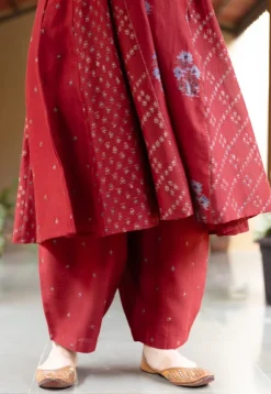 Tarin Madder Ajrakh Chanderi Silk Afghan Pant