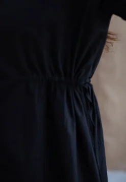 TIECO DyeVerse - Black Poplin Cotton Embroidered Dress