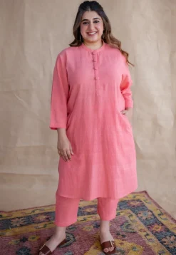 TIECO DyeVerse - Peach Kala Cotton Co-Ords