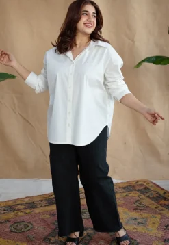 TIECO DyeVerse - White Poplin Cotton Embroidered Shirt
