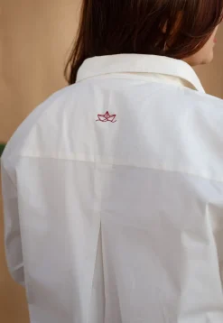 TIECO DyeVerse - White Poplin Cotton Embroidered Kurta