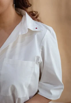 TIECO DyeVerse - White Poplin Cotton Embroidered Kurta