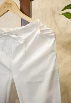 Vibha White Cotton Pant
