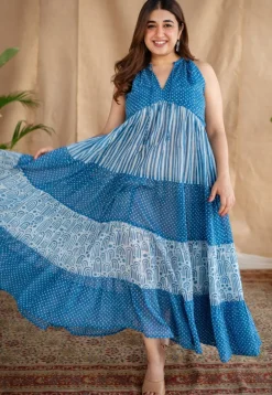 Viha Batik Natural Dyed MulMul Cotton Dress
