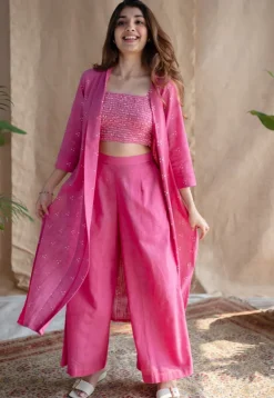 Yafit Slub Cotton Wide Leg Pant