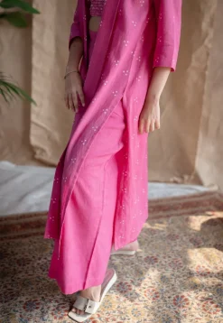 Yafit Slub Cotton Wide Leg Pant