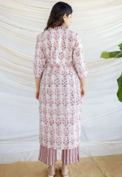 Yashi Pink Batik Cotton Straight Bottom