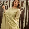 Yashika Sage Green A Line Chanderi Silk Gota Patti Kurta Set (Set of 3)