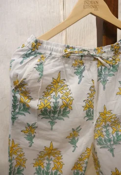 Yasna Sanganeri Border Cotton Pant