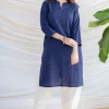 Zahira Indigo Ajrakh Cotton Straight Kurta